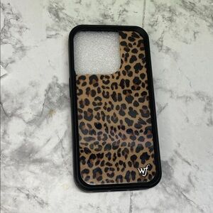 Wildflower leopard print iPhone 15 case iPhone cover